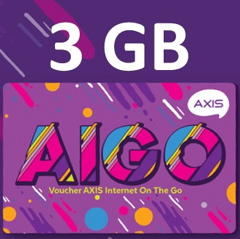 Paket Internet Voucher Axis Data - Vcr 8GB + Bonus Aigo 30 Hari